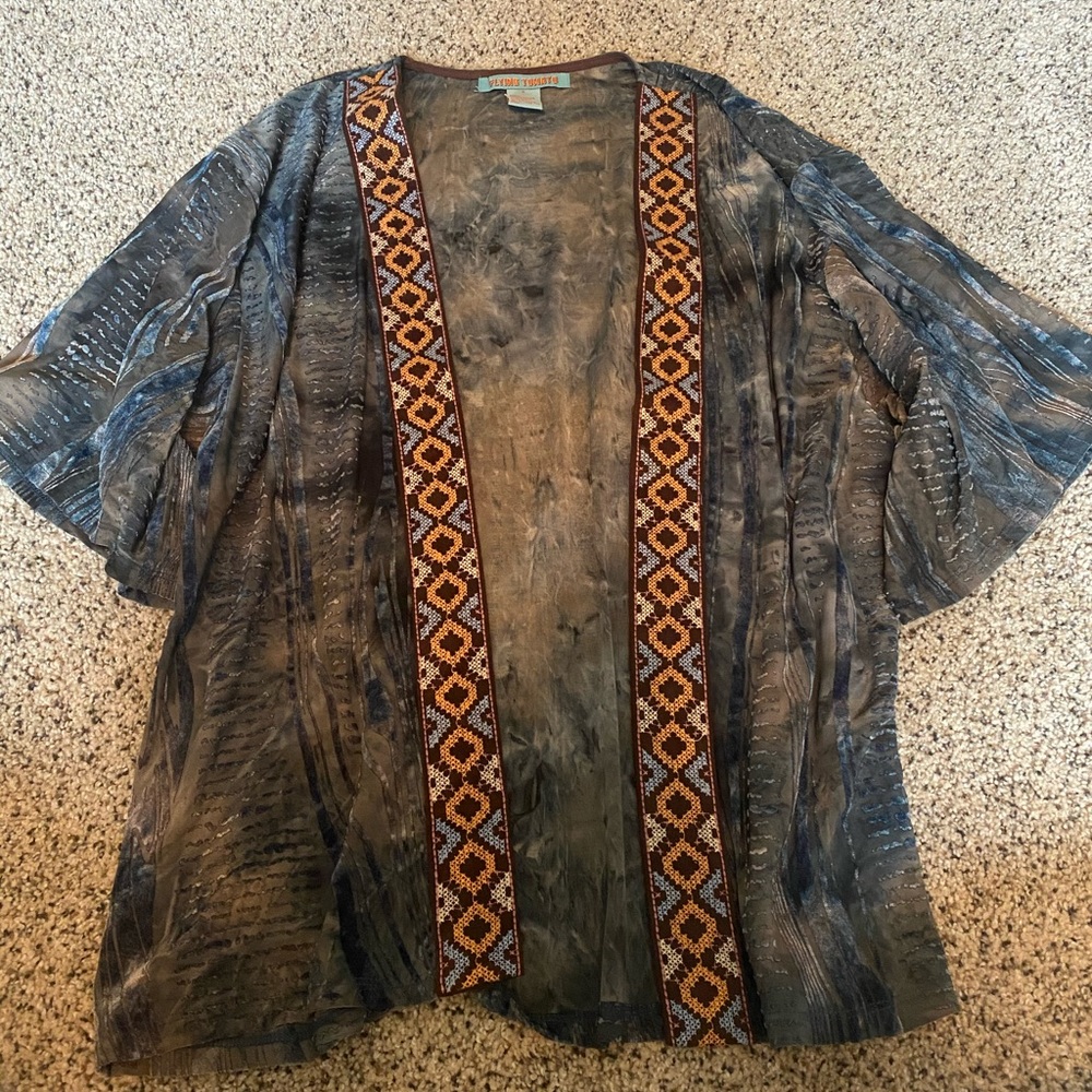Crushed Velvet Kimomo-Inspired Cardigan